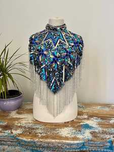 เดรสออกงานแบบเบอร์เลสก์ชุดราตรีประดับด้วยลูกปัดเลื่อมแบบผูกคอ-ทรงตรง-ปักและตกแต่งมุก - Product Image 3