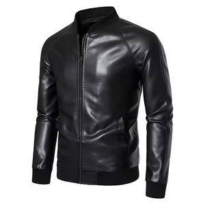 Veste d'équitation en cuir vintage personnalisée du fabricant pour hommes veste en cuir PU coupe-vent noire pour moto printemps automne - Product Image 3