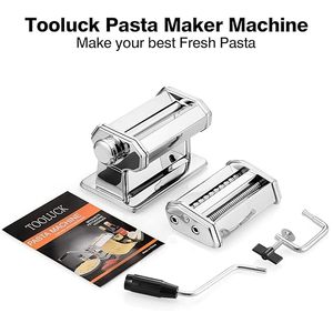 Tooluck 150 Roller <b>Pasta</b> <b>Machine</b> 2-in-1 Cutter with 7 Adjustable Thickness Settings for Optimal Spaghetti Preparation - Product Image 4