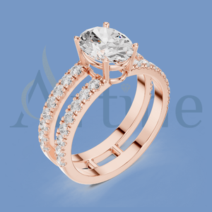 Anillo de mujer chapado en oro de 14 quilates, diseño lujoso - Product Image 1