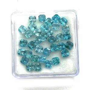 อัญมณีคริสตัลทรงแปดเหลี่ยมสีน้ำเงินทำด้วยมือหลวมสำหรับทำเครื่องประดับ - Product Image 3