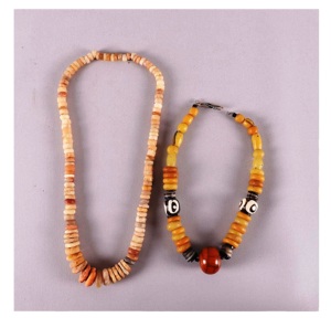 สร้อยคอหลากสีทำด้วยมือสีเหลืองแอฟริกาตะวันตกสามสิบห้าเป็นมิตรกับสิ่งแวดล้อมสไตล์พุทธศาสนายาวงานฝีมือตามธรรมชาติ - Product Image 2