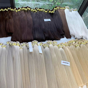À vendre Extensions de cheveux vierges vietnamiennes cheveux humains crus Double noyade 100 grammes toutes les couleurs prix d'usine en vrac faisceaux - Product Image 1