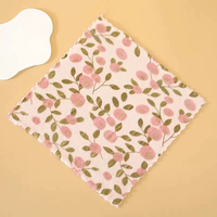 Chiffon de nettoyage de cuisine en velours corail à imprimé floral, super absorbant, réutilisable, torchon pour la cuisine, chiffon de nettoyage ménager
