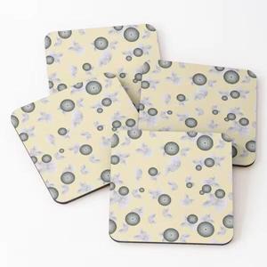 <b>Square</b> <b>Wood</b> With Enamel Print Coaster Cork Art Nordic Absorbent for Drink Custom Sublimation Coasters Set Holder Blank Home - Product Image 1