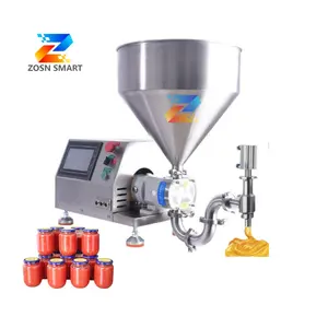 Zosn Semi-Automatische Vulstof 5Ml-5000Ml Chilisaus Honing Ketchup Viskeuze Pasta Vloeibare Roterende Rotor Kwab Pomp Vulmachine