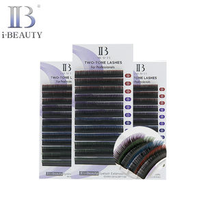 Extensions de cils I-BEAUTY - Cils Ib Premium bicolores, mélange de couleurs, cils individuels, Corée - Product Image 1