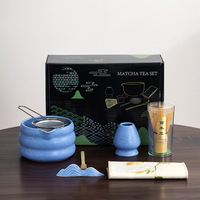 Prix d'usine personnalisé bol à Matcha avec bec verseur poterie de luxe matcha chasen support fouet support coffret cadeau ensemble fouet Matcha en céramique