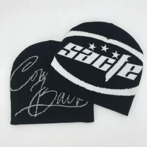 Gorro de punto de invierno unisex con diseño de logotipo de Jacquard personalizado, gorros de estilo único - Product Image 1