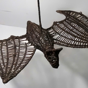 Decorative Vietnam Rattan Bat Halloween <b>Ornament</b> Rustic Style Eco Handicraft Party Decoration - Product Image 4