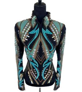 Chaqueta ecuestre de cierre de cremallera elegante y elegante de primera calidad para equitación occidental Suministro ODM transpirable - Product Image 1