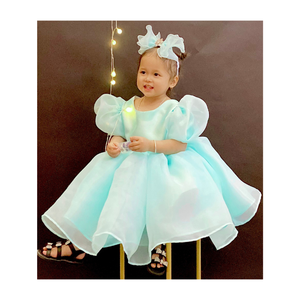 Robe de princesse en mousseline de soie 3D de luxe de haute qualité licou à prix raisonnable grande taille faite au Vietnam filles Style occidental enfants - Product Image 2
