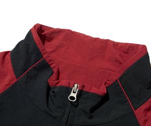 OEM <b>Men's</b> <b>Lightweight</b> Windbreaker <b>Jacket</b> Custom Mesh Lining Color Block Breathable Woven Fabric Stand Collar Thin <b>Summer</b> Design - Product Image 3