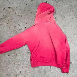 Sun fade Effect Oversized Boxy Fit Hoodies Hombres Streetwear Hoodies Custom Hood Distressed Fabricantes de alta calidad personalizados - Product Image 2