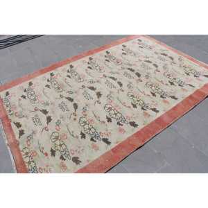 พรมวินเทจขนาดใหญ่ 5.6x8.3 ฟุต พรมตุรกี พรมโมร็อกโกสีแดง - Product Image 4