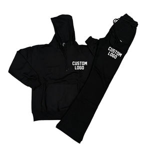 Ensemble de survêtement unisexe en molleton technique, sweat à capuche et pantalon de jogging, vêtements de sport décontractés, entraînement en salle de sport - Product Image 1