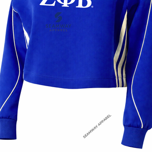 Sudadera de la Hermandad Zeta Phi Beta, Sudadera Informal con Cuello Redondo para Mujer, Jersey Bordado, Sudadera de Punto - Product Image 3