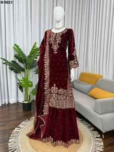<b>Women</b> <b>Ethnic</b> Wear <b>Dresses</b> Indian Pakistani Clothing Pakistani Salwar Kameez Party <b>Dresses</b> <b>Women</b> New Designer Wedding Wear Suit - Product Image 6
