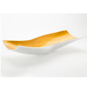 Plateau décoratif de Noël en aluminium moulé Forme unique avec poignée Fournitures de cuisine polies dorées et brillantes d'Inde - Product Image 1