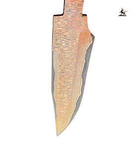Couteau à lame vierge en cuivre damassé fait à la main avec conception de motif d'échelle Fabrication de couteaux personnalisée - Product Image 6