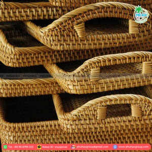 <b>TOP</b> PRODUCT High-Quality Viet Nam Rattan Tray for Food Storage Bread-Making and Kitchen Organizer Solutions - Product Image 6