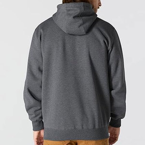 Automne et hiver en gros lavé décontracté solide tissé 350 grammes pull surdimensionné hommes polaire à capuche pull à capuche - Product Image 3