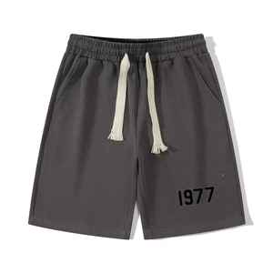Pantalones Cortos Casuales Clásicos para Hombre, Cintura Media, Transpirables, de Secado Rápido, Mezcla de Algodón, Diseño Sólido, para Verano, con Cierre de Cordón, Logotipo Personalizado - Product Image 2