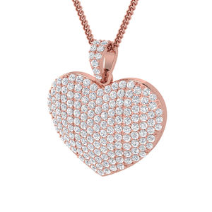 Rikhava Premium Quality Heart Pattern Diamond Pendant Venta caliente Encantos de moda para damas Idea de regalo de boda perfecta - Product Image 5