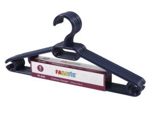 Perchas de plástico de alta calidad para ropa de viaje, para Hotel, con logotipo personalizado y pegatina personalizada, 6 unidades en un paquete - Product Image 4