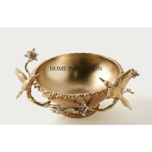Bols décoratifs modernes jetables de haute qualité, fabriqués en aluminium de qualité supérieure, plaqués or poli, écologiques, couleur personnalisée - Product Image 4