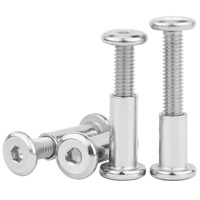 Vis de fixation hexagonales usinées CNC en acier inoxydable, vis Chicago mâles et femelles pour meubles - Personnalisables
