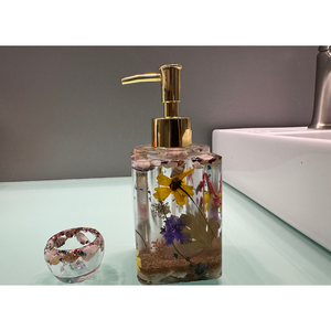 Distributeur automatique de savon moussant et liquide vaisselle de luxe, motif floral coquillage, pour hôtels et cuisines, type pompe - Product Image 5