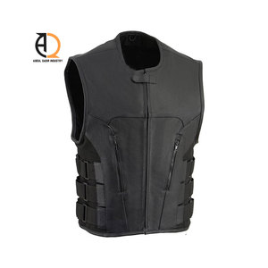 Chaleco de Cuero, Chaleco sin Mangas Resistente para Motociclismo, Estilo Urbano Moderno - Product Image 4