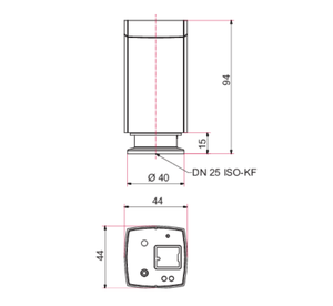 Manómetro Compacto de Alta Presión Pfeiffer PKR 360 con Sensores Pirani y de Cátodo Frío OEM KF25 PTT02140010 - Product Image 3