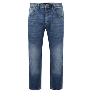 กางเกงยีนส์ผู้ชายทรงตรงสีน้ำเงิน ไซส์ใหญ่ ผ้าเดนิม ยี่ห้อ Blue Plus Size Whiskers ระบายอากาศได้ดี ล้างสวย - Product Image 2
