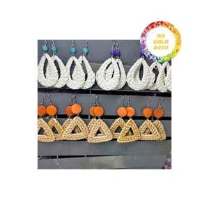 ชุดเครื่องประดับต่างหูสำหรับวันหยุดและปาร์ตี้พร้อมต่างหูหวายสไตล์เกาหลีคอลเลกชันใหม่ชุดแฟชั่นหรูหราทันสมัย - Product Image 5