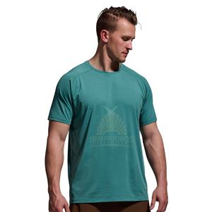 เสื้อยืดออกกำลังกายสำหรับผู้ชายเสื้อยืดผู้ชายแบบรัดรูปผ้า5% โพลีเอสเตอร์95% ผ้าสแปนเด็กซ์แห้งเร็ว - Product Image 1