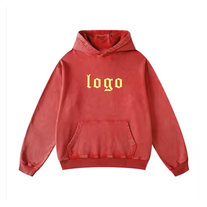 Sweat à capuche unisexe oversize 500 GSM en molleton de coton bouclette respirant et écologique, style streetwear vintage pour l'hiver - Product Image 4
