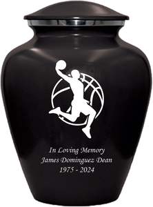 Urne funéraire de joueur de basket-ball Urne funéraire adulte humaine personnalisée pour les amateurs de basket-ball Urne personnalisée noire taille personnalisée - Product Image 4