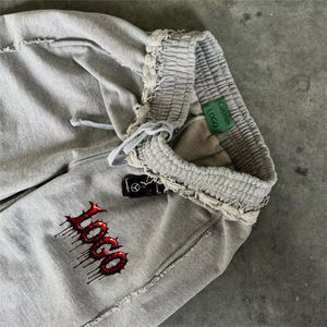 Free Mockup-Customized Casual Sweatpants 100% Cotton French Terry Heavyweight <b>Baggy</b> <b>Trouser</b> High Quality Streetwear Clothing - Product Image 3