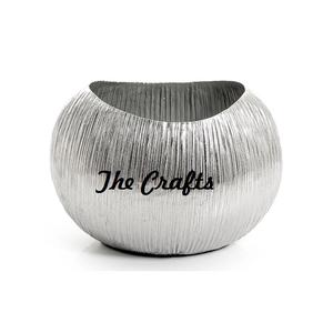 Maceta de metal color plata, florero de la mejor calidad, forma redonda, florero para flores artificiales, para uso en hoteles y restaurantes. - Product Image 5