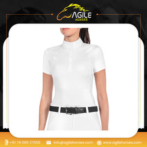 Elegante camisa de equitación para mujer Baselayer Top Sleek Fit ropa ecuestre personalizada fabricación a granel - Product Image 6