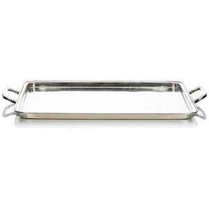 Bandeja de servicio de acero inoxidable de diseño atractivo para aperitivos de té y café con acabado liso y estética moderna clásica - Product Image 4