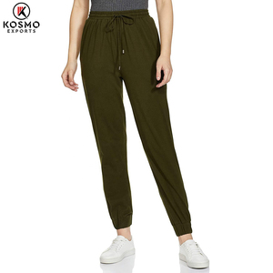 <b>Women's</b> Organic Bamboo Jogger Pants Eco-Friendly Streetwear <b>Sweatpants</b> with Flat Front Style Sustainable Joggers - Product Image 2