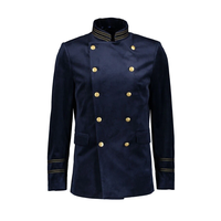 Chaqueta de traje de estambre de ajuste regular de diseño personalizado con tejido de punto y característica antiestática Blazer de hombre de doble botonadura