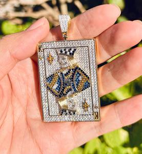 Meilleur design, plaqué or, argent 925, moissanite VVS, pendentif hip-hop glacé, bijoux pour rappeurs au meilleur prix - Product Image 2