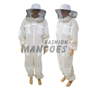 Apicultura ventilada ultra respirável 3 camadas, terno com véu redondo, proteção profissional anti abelha