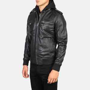 Blouson aviateur en toile pour homme de haute qualité avec doublure en coton de luxe, coupe-vent et écologique, confort hivernal - Product Image 5
