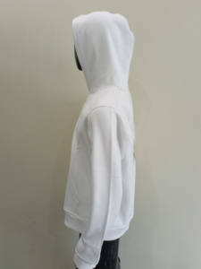 2025 dernière conception haute qualité coton surdimensionné à capuche épais polaire goutte épaule plaine blanc personnalisé hommes sweats à capuche - Product Image 3