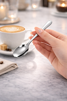 Cuchara Clásica Mr Spoon de 150 mm, Acero Inoxidable 18/0, Plateada, Apta para Lavavajillas, Multifuncional para Postre/Café/Leche